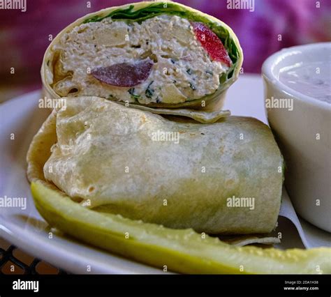 Chicken Salad Wrap Stock Photo - Alamy