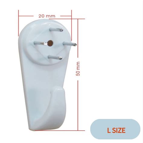 Pcs White Plastic Invisible Wall Mount Nail Hook Hanger Seamless Nail