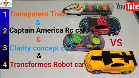 Gear Light Train Car Vs Robot Car Captain America RC Car Unboxing