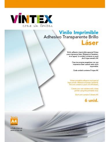 Vinilo Adhesivo Imprimible Para L Ser Vintex