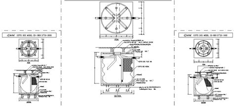 Septic Tank Plan And Section Design In AutoCAD 2D Drawing CAD File