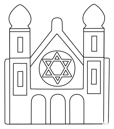 Synagogue Emoji Coloring Page Colouringpages