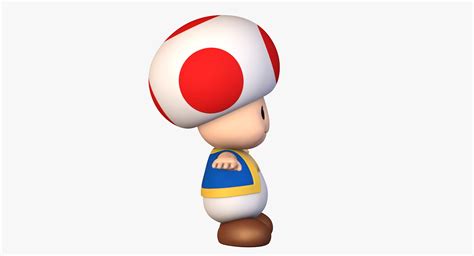 Toad Toadstool Mushroom Super Mario Assets D Model C D Fbx