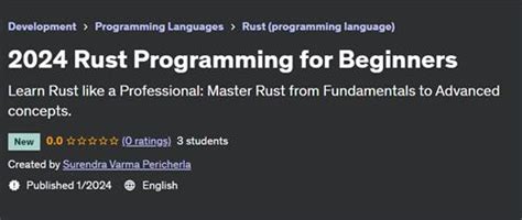 2024 Rust Programming For Beginners