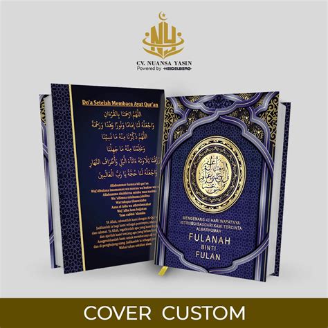 Jual Cetak Buku Yasin Dan Tahlil Lengkap Dengan Hardcover Custom