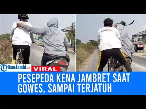 Detik Detik Pesepeda Kena Jambret Saat Gowes Di Bekasi Tas Pinggang