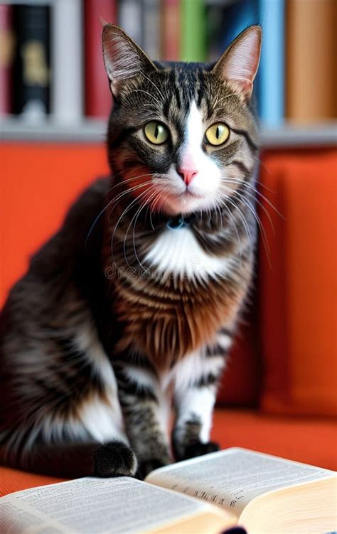 Black And White Cat Sitting On The Table Looking At Camera Ai