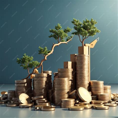 Premium Ai Image Isolated Investment Growth 3d Illustration