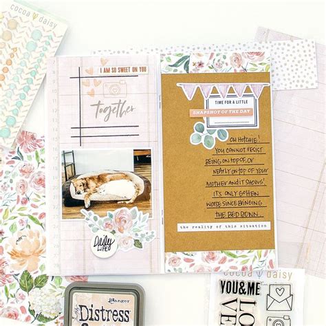 Traveler S Notebook Scrapbook Process Video Cocoa Daisy Scrapbook Kit Scrapbook Kits