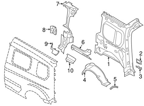 2014 2022 Ford Transit Connect OEM Reinforcement Assembly Bodyside