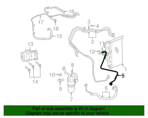 2009 2010 Mopar A C Refrigerant Discharge Hose 5058796aa