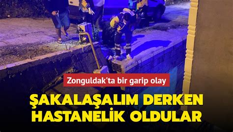 Zonguldak ta bir garip olay Şakalaşalım derken hastanelik oldular