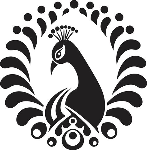 Plumage Prowess Peacock Iconic Emblem Opulent Overture Peacock Logo