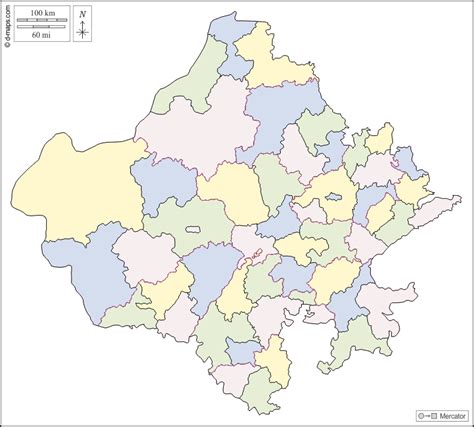 Blank Political Map Of Rajasthan