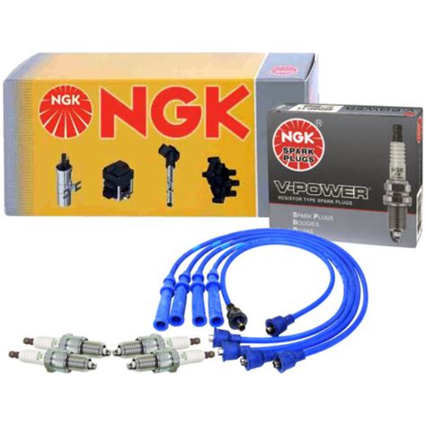 NGK Wire 4 V Power Spark Plugs Kit For Geo Tracker Suzuki Sidekick 1