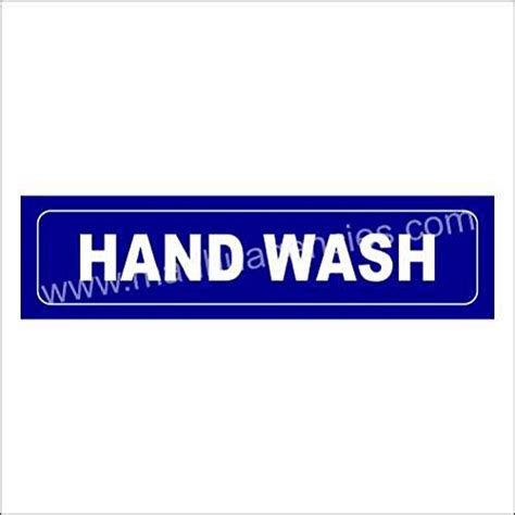 Hand Wash Sign Board In 3mm Thick Foam Sheet 12 X 3