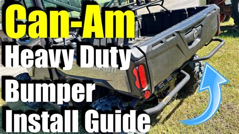 Can Am Defender Rear Heavy Duty Bumper Install Step By Step Guide Youtube