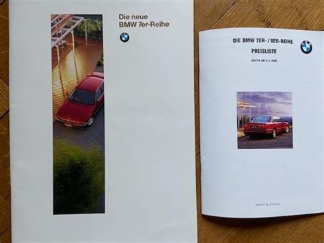 Bmw Er Konvolut Prospekt Preisliste Brochure Lot Kaufen Auf