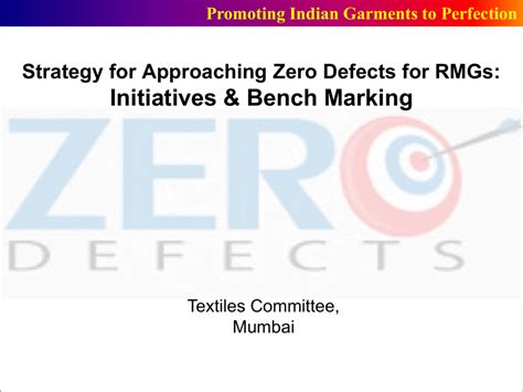 Strategy For Zero Defect Production Of Ready Made Garments Rmg