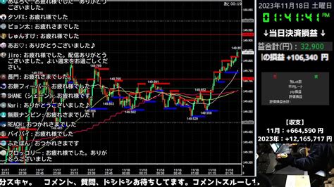 本日 139240円 11月16日（金）【fxトレードライブ配信】ドル円秒スキャ｜ Youtube