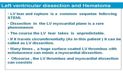 left ventricular dissection | Dr.S.Venkatesan MD