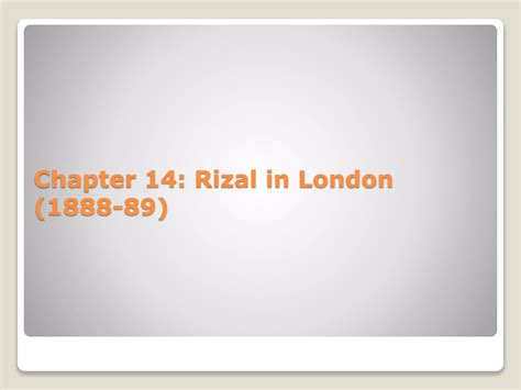 Rizal Chapter 13 And 14 PPT