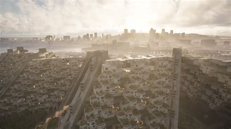 A bustling city skyline from above 36012052 Stock Video at Vecteezy