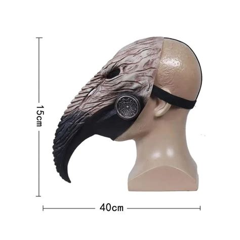 Steampunk Plague Doctor Mask Cosplay Long Nose Bird Beak Latex Helmet