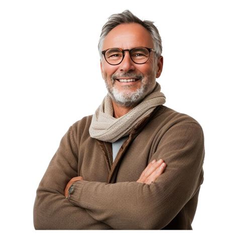 Premium PSD Portrait Of Smiling Mature Man Standing