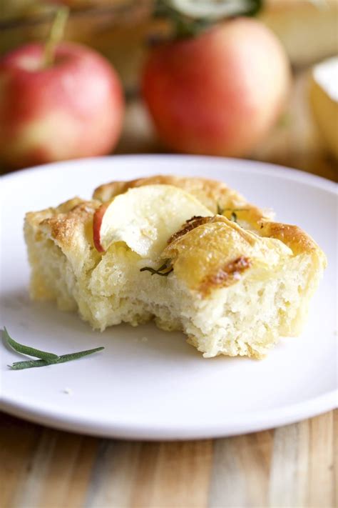 Italian Focaccia With Apples And Cheese CucinaByElena