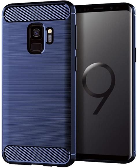 Купить чехол на Samsung Galaxy S9 синего цвета, в стиле Carbon от ...