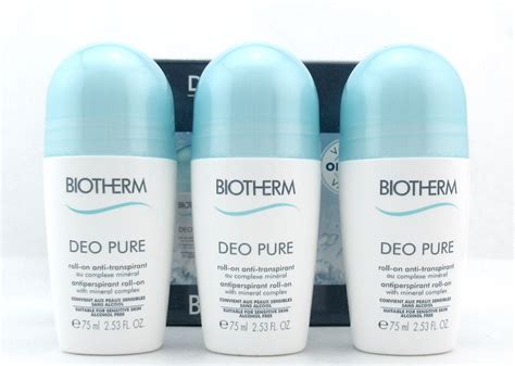 Biotherm Deo Pure Trio Antiperspirant Roll On Alcohol Free X Ml