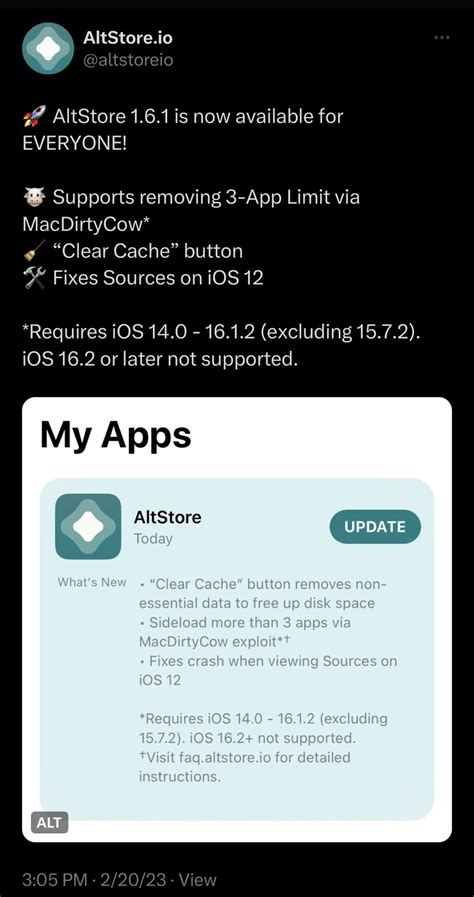 AltStore v1.6.1 now available for everyone with 3-app limit removed for