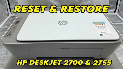 HP Deskjet 2700 2755 How To Reset Restore Your Printer YouTube