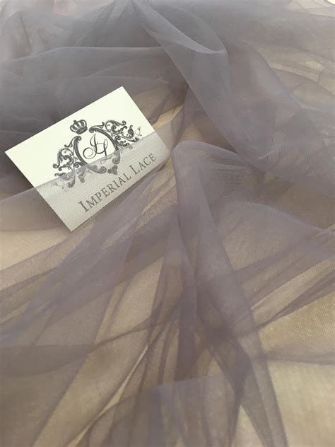 Soft Grey Tulle Fabric With Lilac Shade Tulle Lace Fabric From