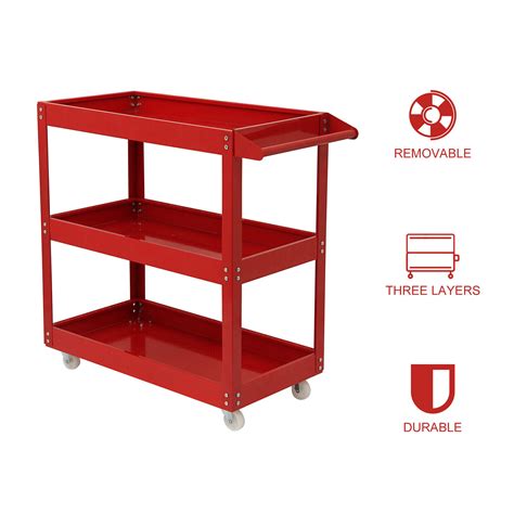 Tool Storage Heavy Duty Durable Garage Trolley Workshop 3 Tier On OnBuy