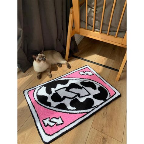 Tufted Uno Reverse Rug Custom Rug Handmade Rug Tufted Rug Rug For