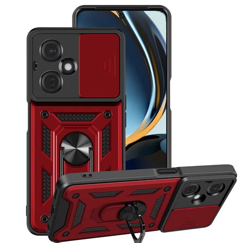 Fiewesey For One Plus Nord N30 5g Case Shockproof With 360 Degree Ring Stand And Slide Lens Cover