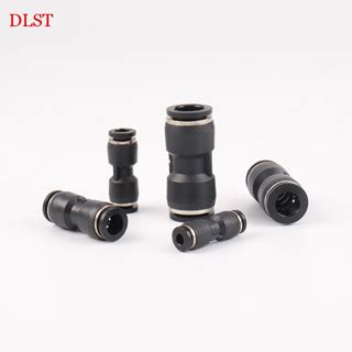 Pu Trachea Connector Black Plastic Quick Connector Pneumatic Quick