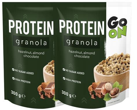 Granola Proteinowa Czekolada Orzechy Migda Y Bez Cukru Go On Sante