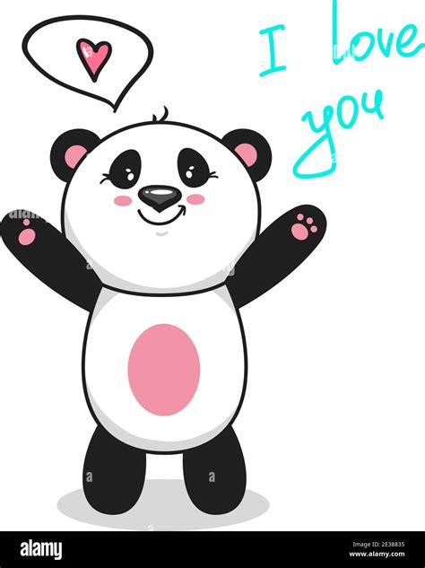 Cute Panda Vector Character Colorfull Illustration Panda Vector