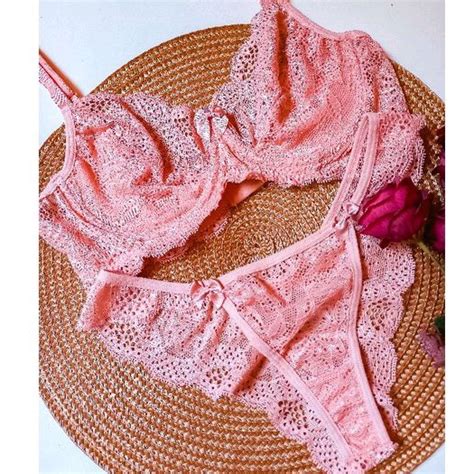 Conjunto De Lingerie Love Toda Em Renda Shopee Brasil