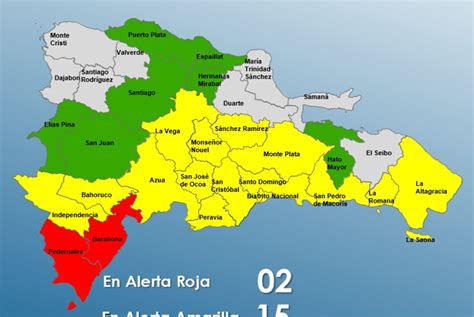 COE mantiene 23 provincias y el Distrito Nacional en alerta por huracán