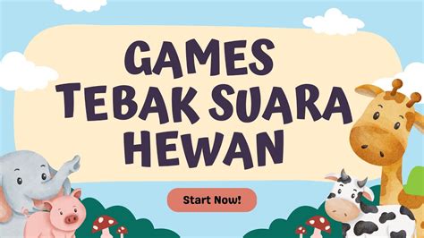 GAMES TEBAK SUARA HEWAN YouTube