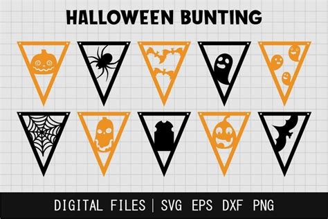 Halloween Bunting SVG, Halloween banner svg, (1999513)