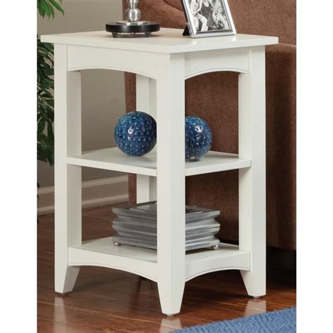 Alaterre Furniture Shaker Cottage Ivory Storage End Table Asca02iv