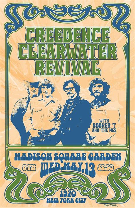 Creedence Clearwater Revival Tour Poster Etsy Vintage Music