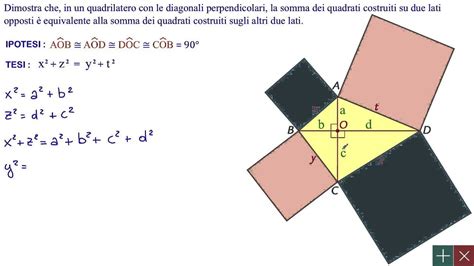 Geometria Teorema Di Pitagora Applicato Ai Triangoli Interni A Un Quadrilatero