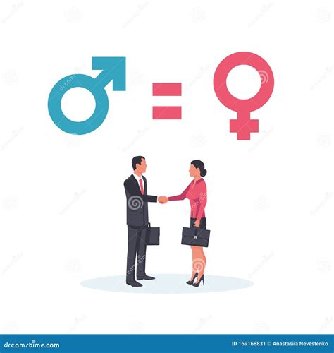 Gender Equality Concept Vector Flat Stock Vector Illustration Of