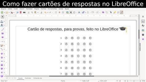 Cart O De Respostas Para Provas Escolares Libreoffice Youtube